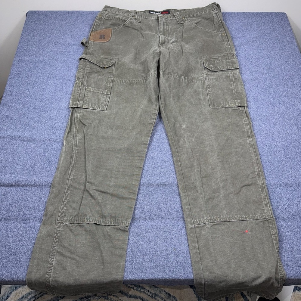 Wrangler Riggs Workwear Ripstop Ranger Cargo Double Knee Pants Mens 36x34
